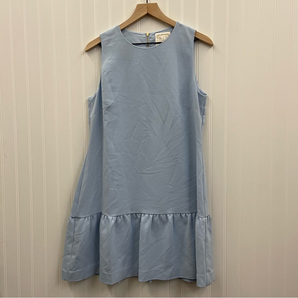 Sail to Sable Light Blue Sleeveless Drop Waist Dress Sz 12